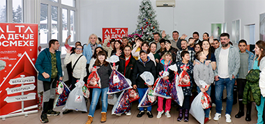 ALTA Bank Donates Gift Packages for Children's Smiles: Children from Sremčica and the Children's Village 