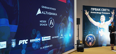 ALTA Bank with the champions of Serbian wrestling: Aleksandar Komarov best wrestler in the world, Vojislav Trajković best coach in Serbia