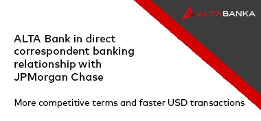 ALTA bank Establishes Direct Correspondent Banking Relationship with JPMorgan Chase: More Competitive Terms and Faster USD Transactions